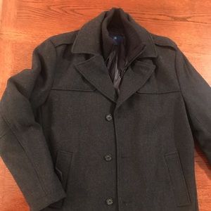 2XLT men’s wool coat navy blue